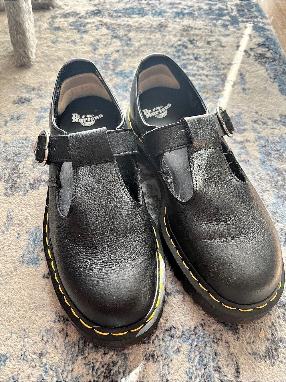 Dr. Martens Polley Heart Mary Jane Flats US 8 Black & Pink